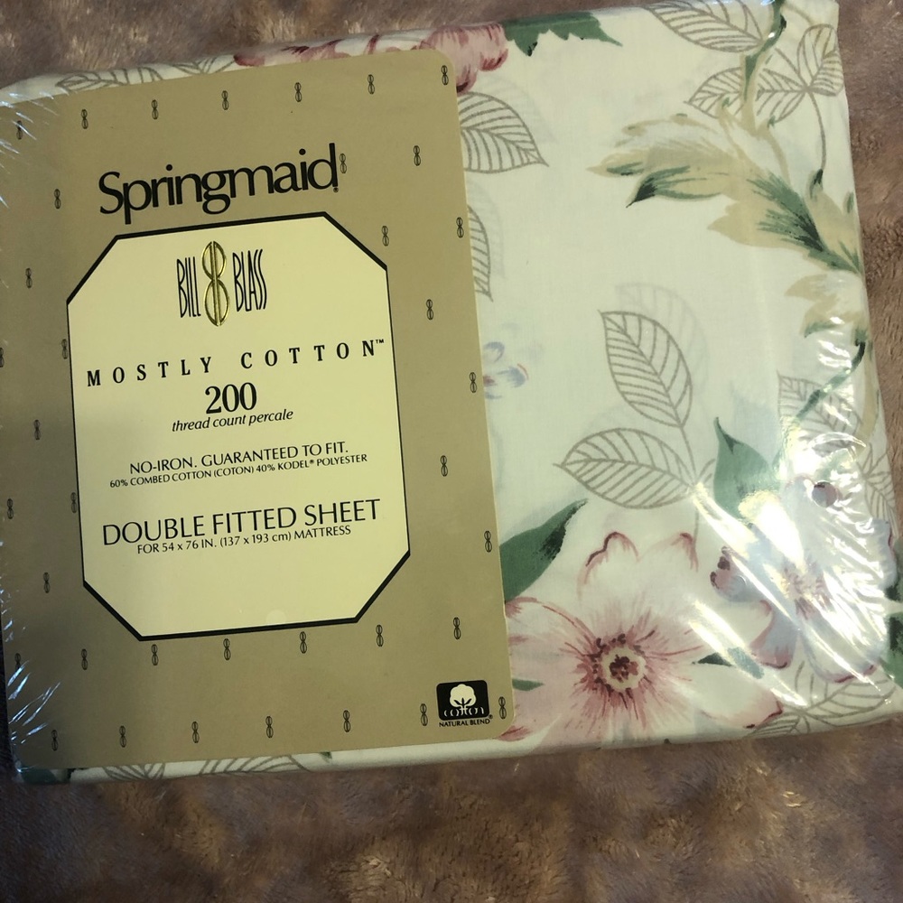 Vintage Springmaid double fitted sheet full size